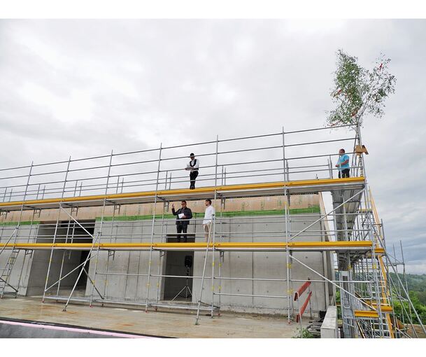 Im Mai 2026 hatten die Kirchberger Richtfest für die neue Gemeindehalle gefeiert.
