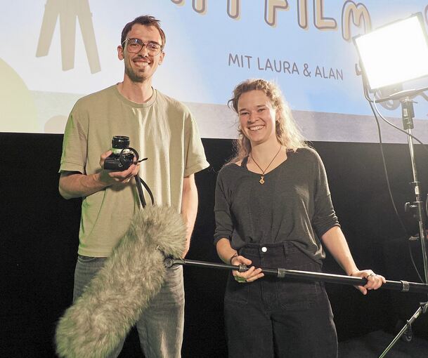 Alan Chadenas und Laura Avemarie studieren an der Filmakademie und sind für die Kinderuni zu Dozenten geworden.