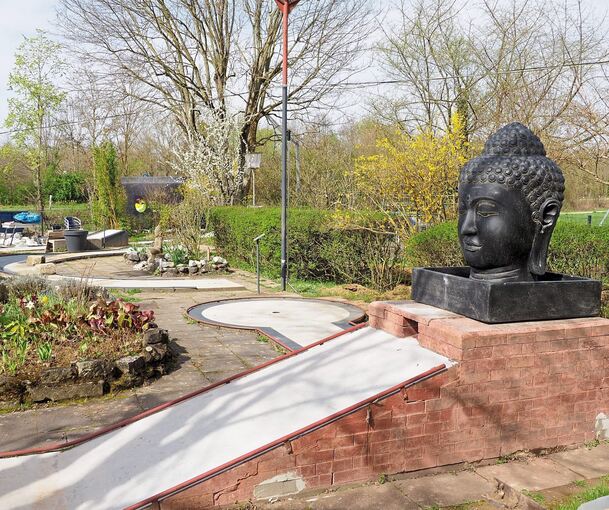 Die Minigolf-Anlage am Monrepos zwischen Ludwigsburg und Freiberg.