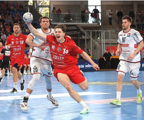 Im Rückraum und am Kreis gefährlich: SG-Spieler Fynn Nicolaus.