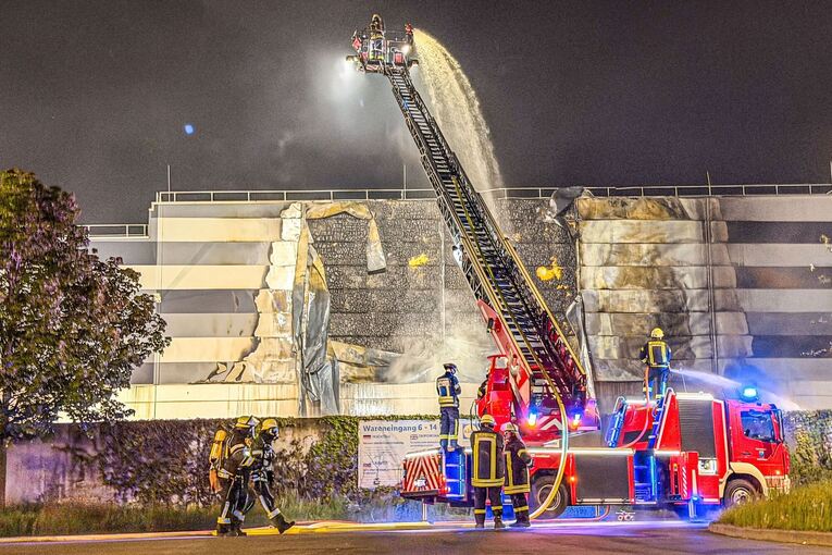 Brand in Lidl-Logistikzentrum in Hüfingen