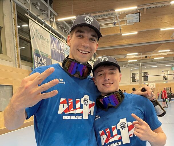 Drei Erstliga-Aufstiege mit der SG: BBM Nikola Vlahovic (links), hier mit Nico Bacani.