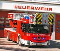 Die neue Drehleiter DLAK 23/12 ist am Standort angekommen.