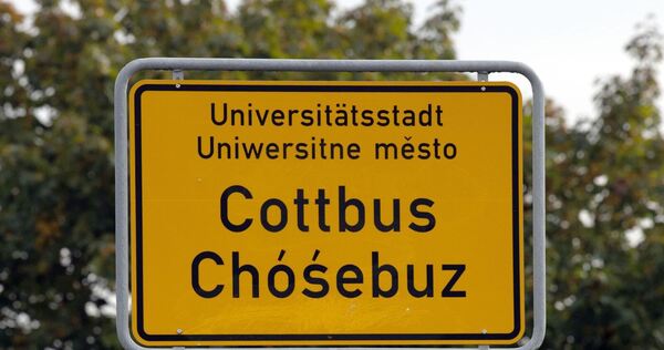 Ortseingangsschild - Cottbus