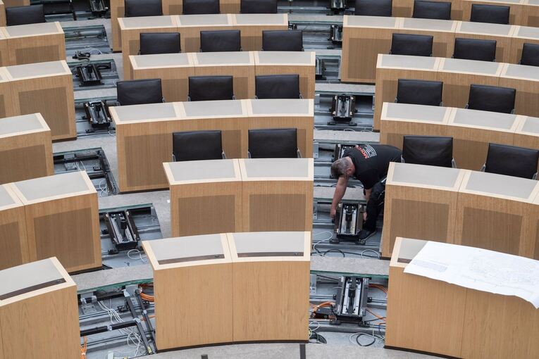 Umbau im Landtag von Baden-Württemberg