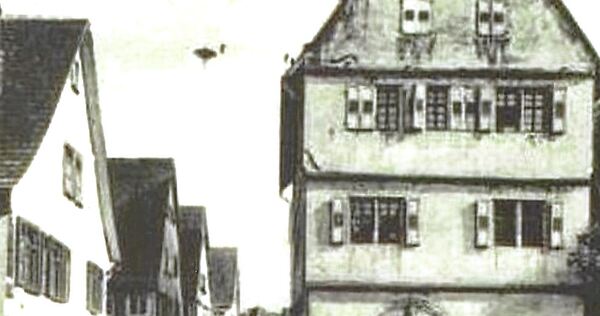 Das Löchgauer Rathaus im Jahr 1920.
