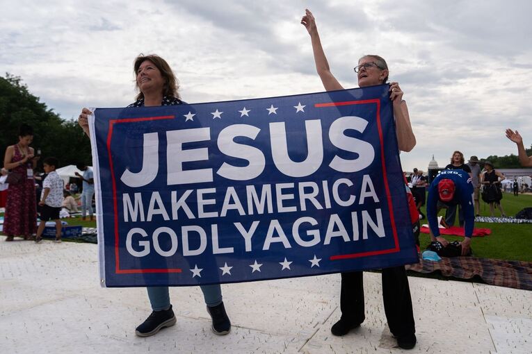 Gebetsveranstaltung konservativer Christen zu 250 Jahre USA Gebetsveranstaltung konservativer Christen zu 250 Jahre USA