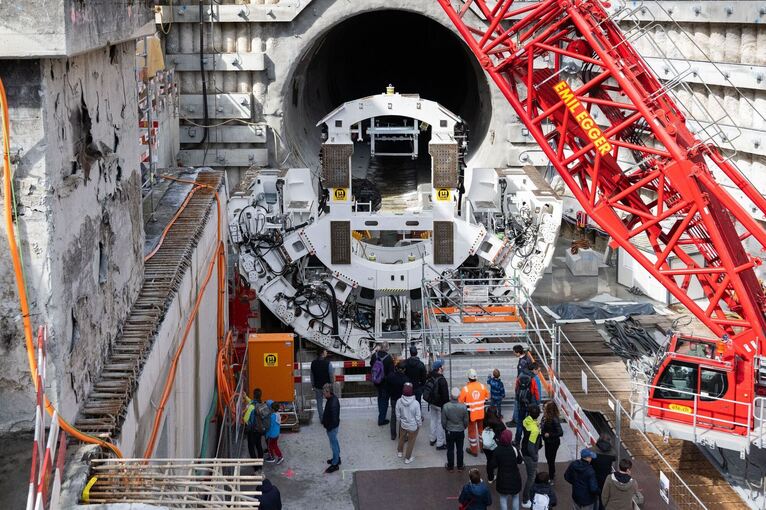 Tunnelbohrmaschine «Paulina» am Gotthard