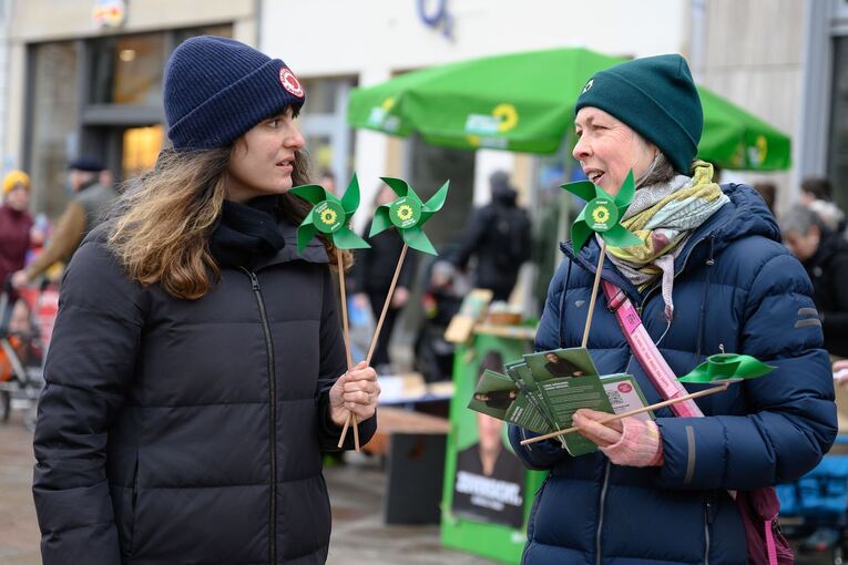 Marie Kollenrott im Wahlkampf Marie Kollenrott im Wahlkampf