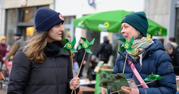 Marie Kollenrott im Wahlkampf