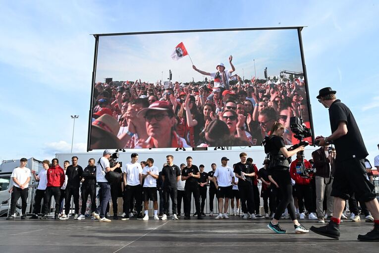 Empfang des SC Freiburg nach dem Europa League Finale