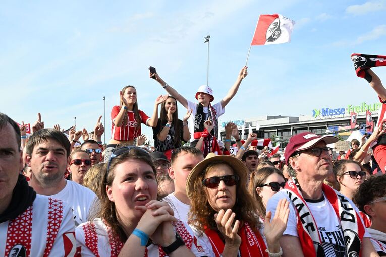 Empfang des SC Freiburg nach dem Europa League Finale