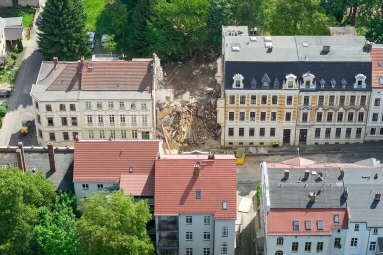 Nach dem Hauseinsturz in Görlitz Nach dem Hauseinsturz in Görlitz