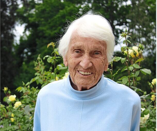 Wendelgard von Staden kurz vor ihrem 100. Geburtstag.