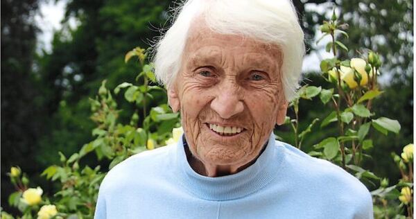 Wendelgard von Staden kurz vor ihrem 100. Geburtstag.