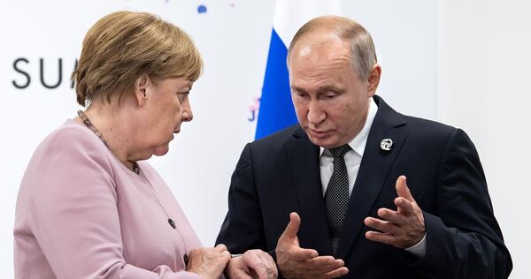 Kanzlerin Angela Merkel und Russlands Präsident Wladimir Putin