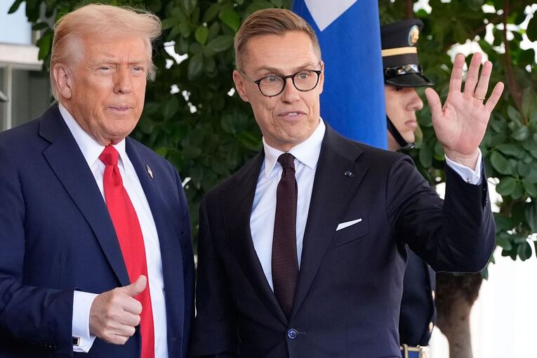 US-Präsident Trump und der finnische Präsident Stubb US-Präsident Trump und der finnische Präsident Stubb