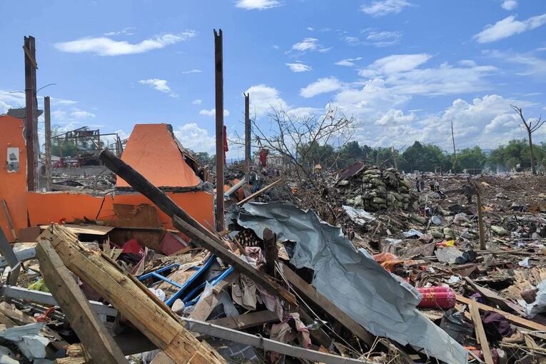 Nach Explosion von Munitionslager in Myanmar