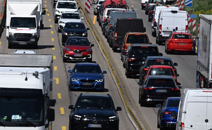 Autobahn 8 Baustelle bei Pforzheim