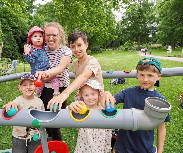Die Murmelbahn im Blüba ist ein Spaß für die ganze Familie.