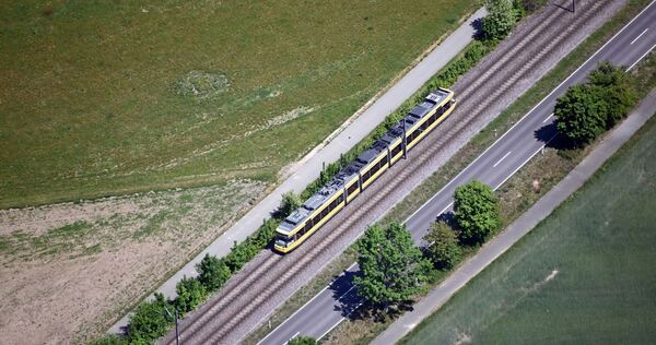 Luftbild Straßenbahn Luftbild Straßenbahn