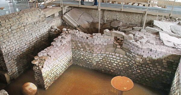 Beim Starkregen vor zwei Jahren ergossen sich die Wassermassen auch in das Römerhaus in Walheim. Beim Starkregen vor zwei Jahren ergossen sich die Wassermassen auch in das Römerhaus in Walheim.