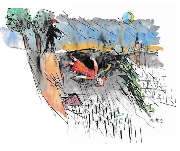 Elise Sieber aus Hoheneck hat ihrem Mörder vertraut. Illustration: Wolfgang Kern