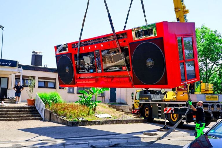 Ghettoblaster als Eisdiele Ghettoblaster als Eisdiele