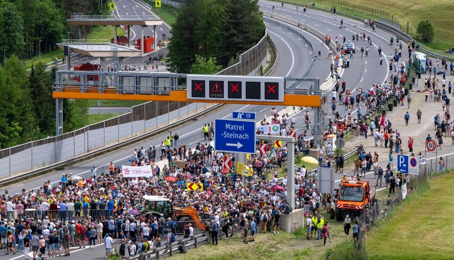 Demonstration Brennerautobahn