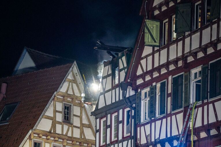 Brand in Altstadt von Leonberg