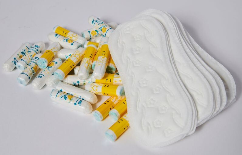 Kostenlose Binden und Tampons