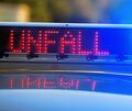 Polizeifahrzeug im Einsatz.