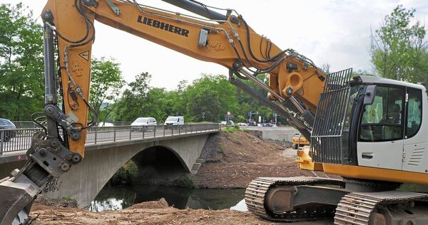 Ab Donnerstag, 30. Juli, ist die Landesstraße 1100 wegen der Baustelle bei Marbach gesperrt.