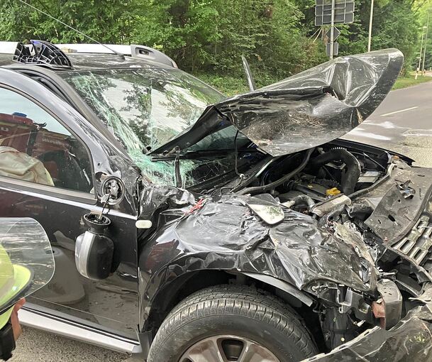 Das verunglückte Auto. Das verunglückte Auto.
