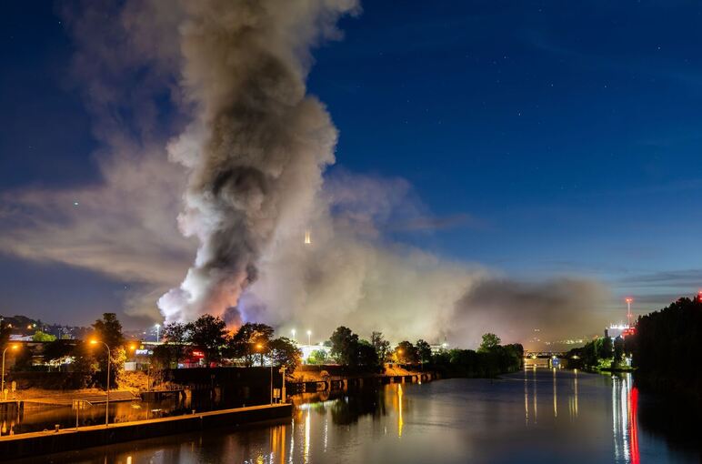 Feuer in Stuttgart