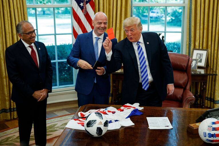 FIFA-Präsident Infantino bei US-Präsident Trump FIFA-Präsident Infantino bei US-Präsident Trump