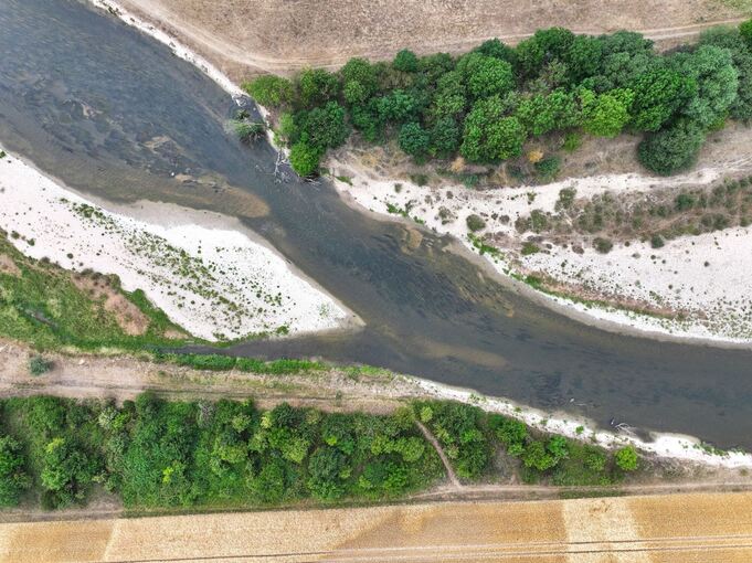 Niedrigwasser der Donau