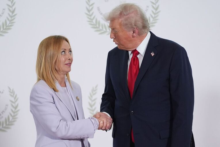 Meloni und Trump Meloni und Trump