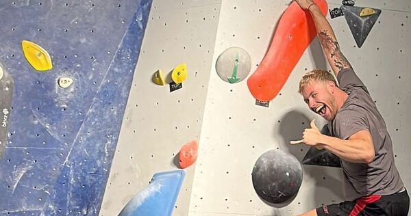 Tom Farner aus Ludwigsburg beim Bouldern – ein langjähriges Hobby.
