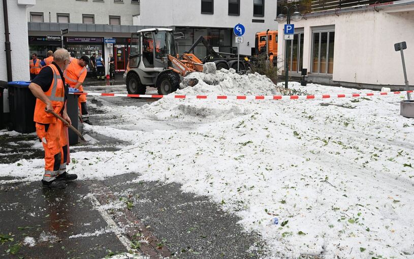 Unwetter in Baden-Württemberg - Hagel Unwetter in Baden-Württemberg - Hagel