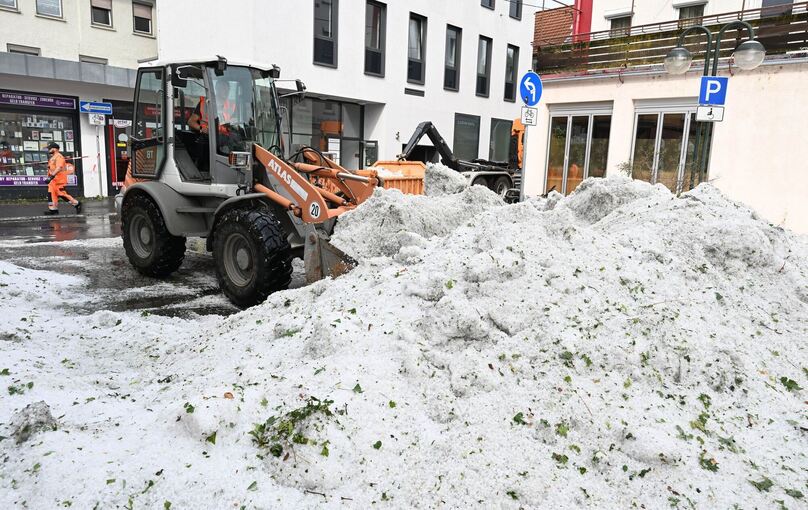 Unwetter in Baden-Württemberg - Hagel Unwetter in Baden-Württemberg - Hagel
