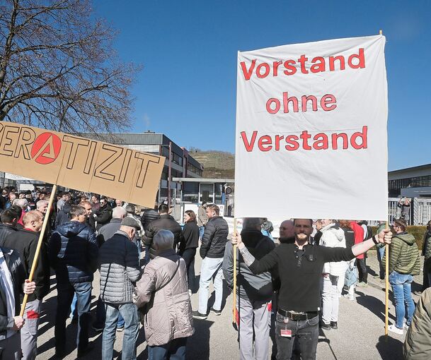 Protest bei Ceratizit: Im Frühjahr 2025 wurde bekannt, dass das ehemalige Komet-Werk in Besigheim Ende 2026 geschlossen wird.