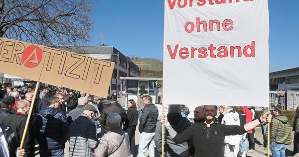 Protest bei Ceratizit: Im Frühjahr 2025 wurde bekannt, dass das ehemalige Komet-Werk in Besigheim Ende 2026 geschlossen wird.