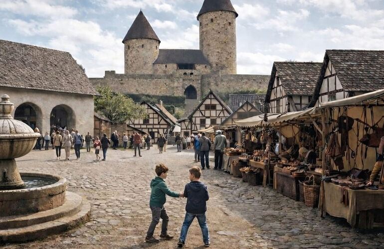 So stellt sich der Investor Christoph Schlude seinen Freizeitpark im Mittelalterstil in Vaihingen vor – den die Nachbarn Oberriexingen und Sersheim derzeit aber kritisch bewerten.