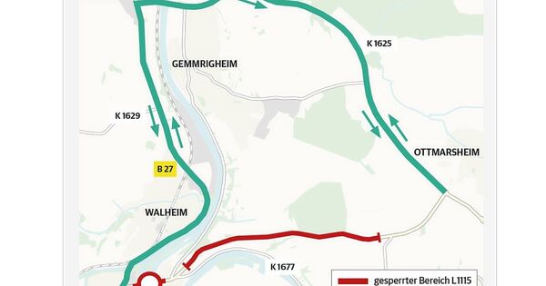 Sperrung: Landesstraße zwischen Besigheim und Ottmarsheim wird saniert
