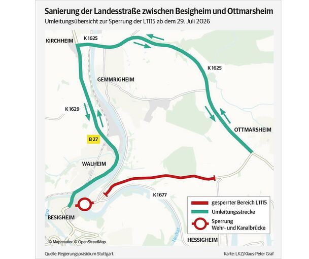 Sperrung und Umleitung auf einen Blick. Sperrung und Umleitung auf einen Blick.