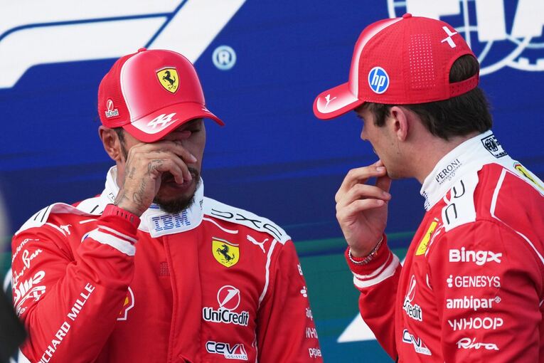 Lewis Hamilton und Charles Leclerc Lewis Hamilton und Charles Leclerc
