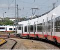 Züge im Österreich-Look verkehren gerade im Kreis und der Region – etwa in Bietigheim-Bissingen. Züge im Österreich-Look verkehren gerade im Kreis und der Region – etwa in Bietigheim-Bissingen.