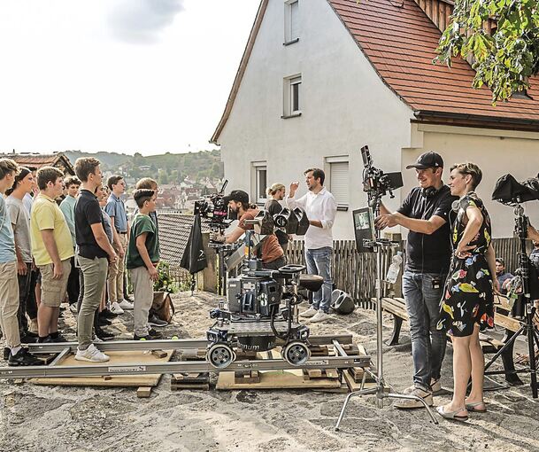„Zoros Solo“ wurde in Besigheim gedreht. Rechts im Bild die Produzentin Kathrin Tabler.