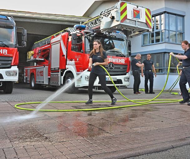 Am Montag machte die Freiwillige Feuerwehr Korntal-Münchingen, Abteilung Korntal, deshalb eine „Trockenübung“ zur Vegetationsbrandbekämpfung.